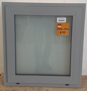 Gull grey double glazed aluminium window