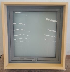 Gull grey double glazed aluminium window