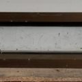 Bronze aluminium fixed art deco style window