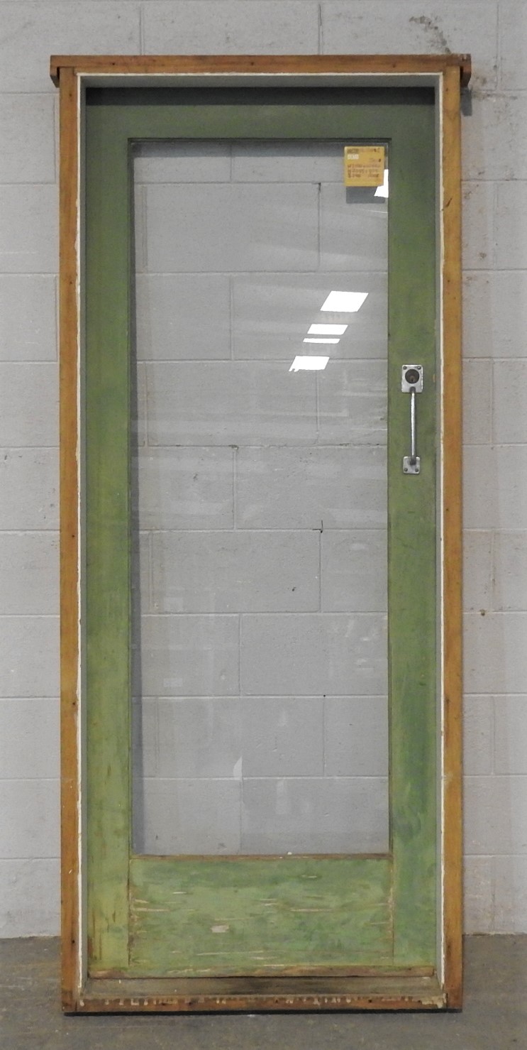 Wooden Entry Door Hung in Frame / Jamb