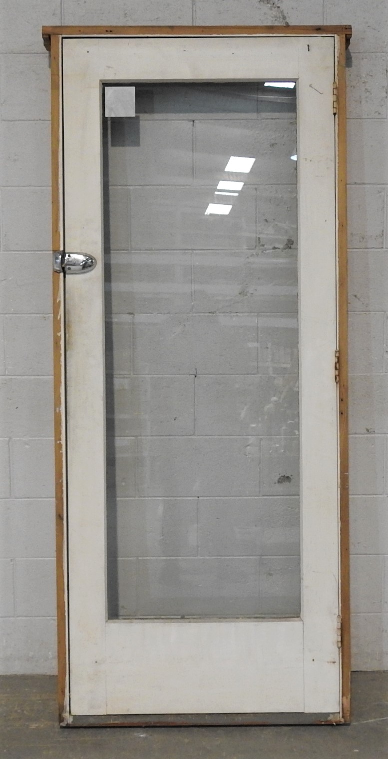 Wooden Entry Door Hung in Frame / Jamb