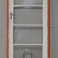 Wooden Exterior 4 Light Door Hung in Frame
