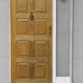 Wooden 8-Panel Entrance Door with Side Light