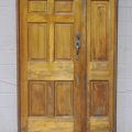 Wooden 6-Panel Entrance Door with Side Panel