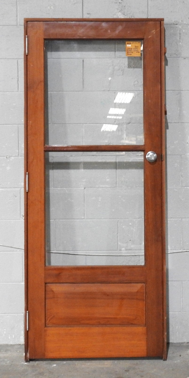 Wooden (Cedar) Interior 2-Light Door Hung in Frame