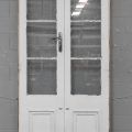 Villa Style Wooden French Doors Hung in Frame