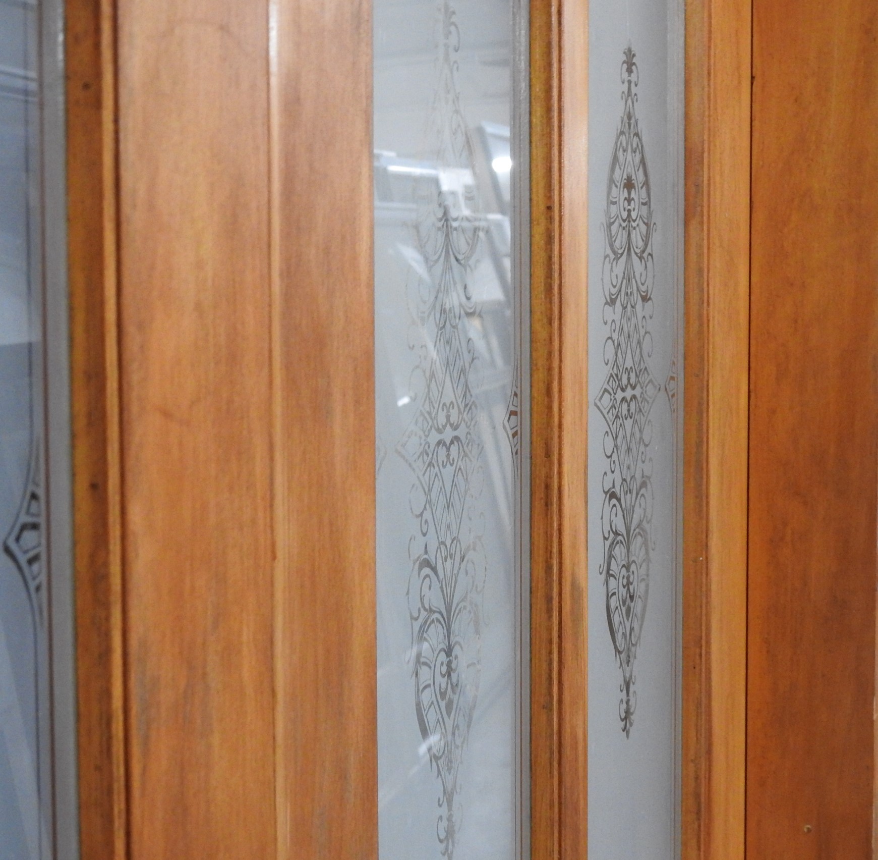Villa Style Wooden 6-Panel Double Entrance Doors in Frame