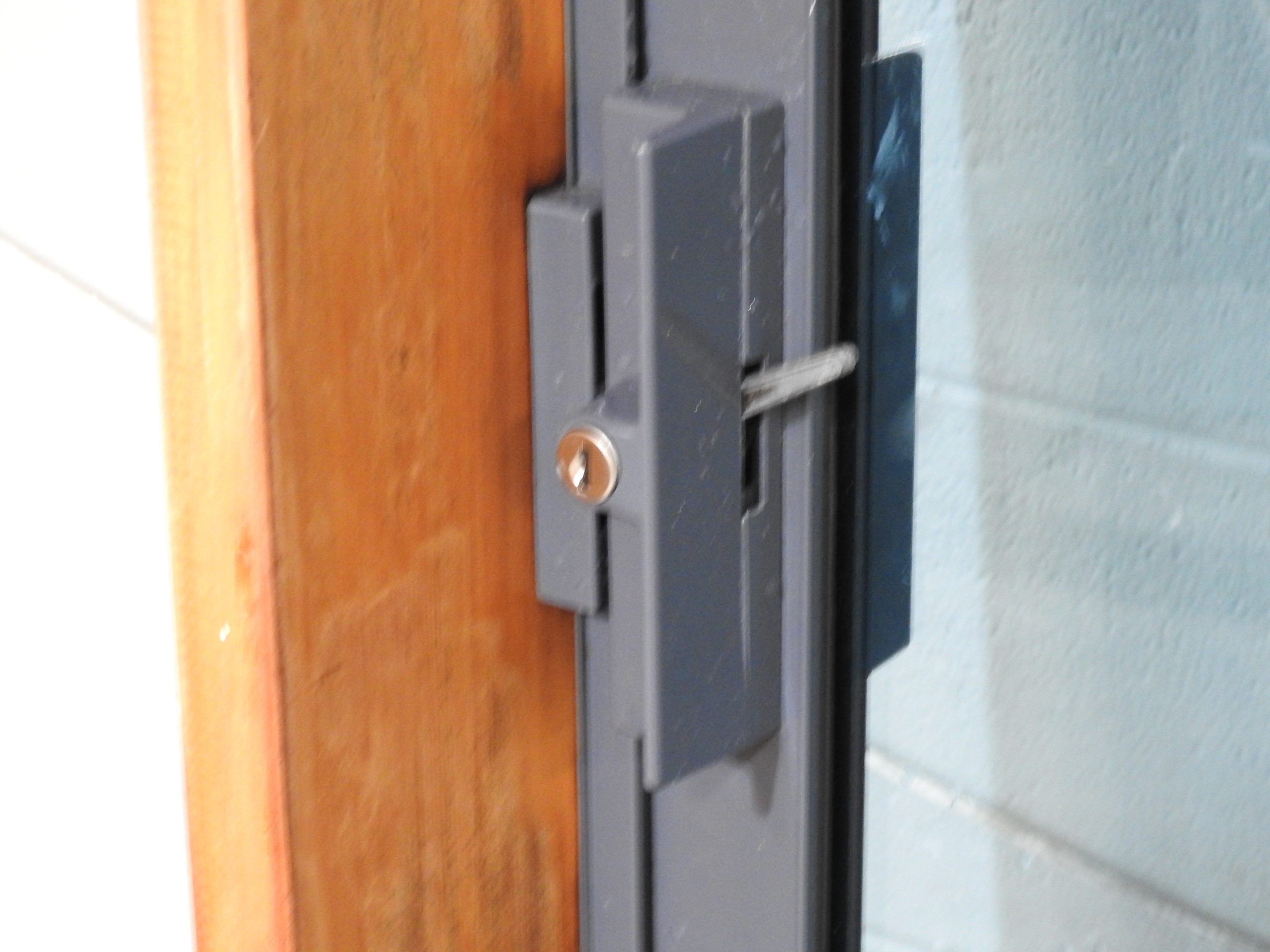 Denim Blue Aluminium Sliding Door - Opens Right To left