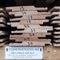 Cedar Rusticated Weatherboard - 60Lm Job Lot