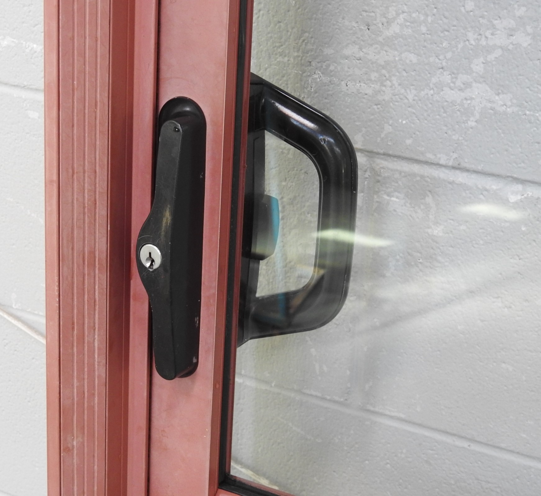 Pioneer Red Aluminium Sliding Door - Opens Left to Right