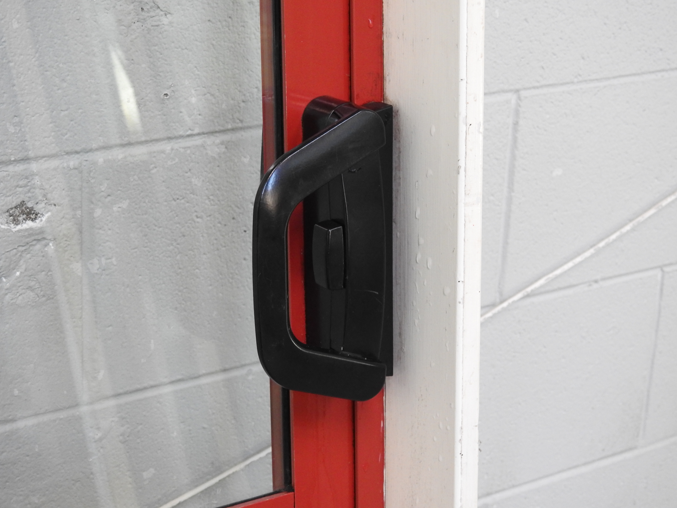 Pioneer Red Aluminium Sliding Door - Opens Left to Right