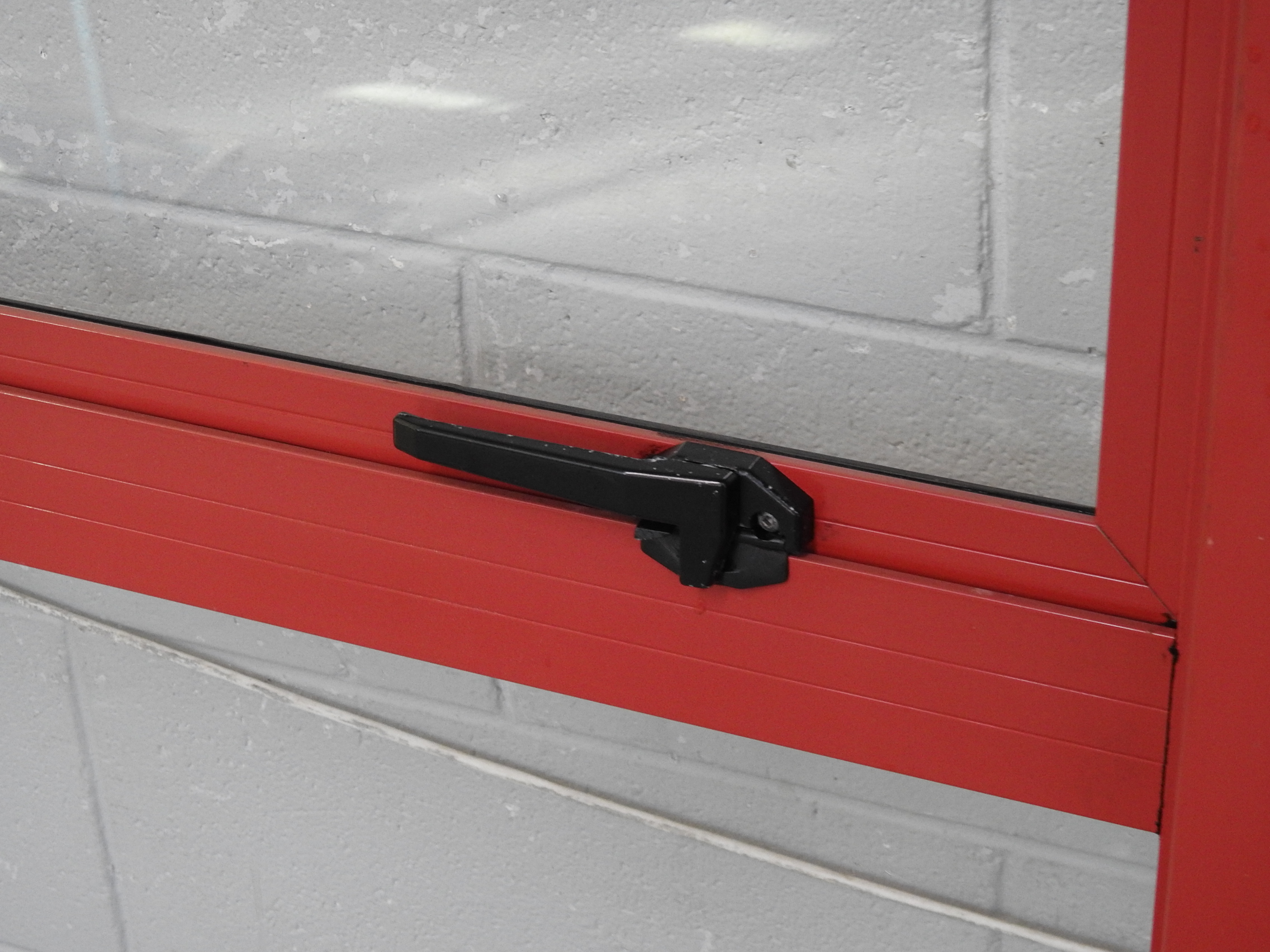 Pioneer Red Aluminium Sliding Door - Opens Left to Right