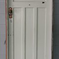 Bungalow Wooden Interior 3-Panel Door Hung in Frame
