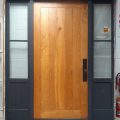 Wooden solid Oak Double glazed entrance door