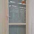 Off white double glazed aluminium door