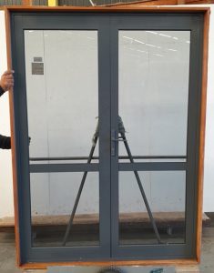 Denim Blue aluminium French Doors