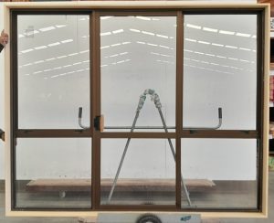 Bronze aluminium sliding door