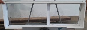 White aluminium awning window