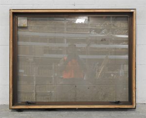 Bronze Aluminium Single Awning Window With Tinted Glass