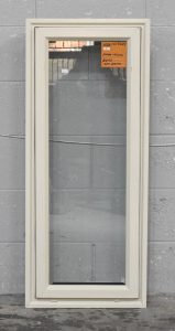 Off White Aluminium Single Awning Portrait Window