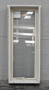 Off White Aluminium Single Awning Portrait Window