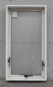 Off White Aluminium Single Awning Portrait Window
