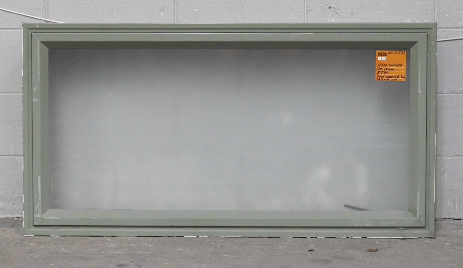 Mist Green Aluminium Awning Window - Obscure Glass
