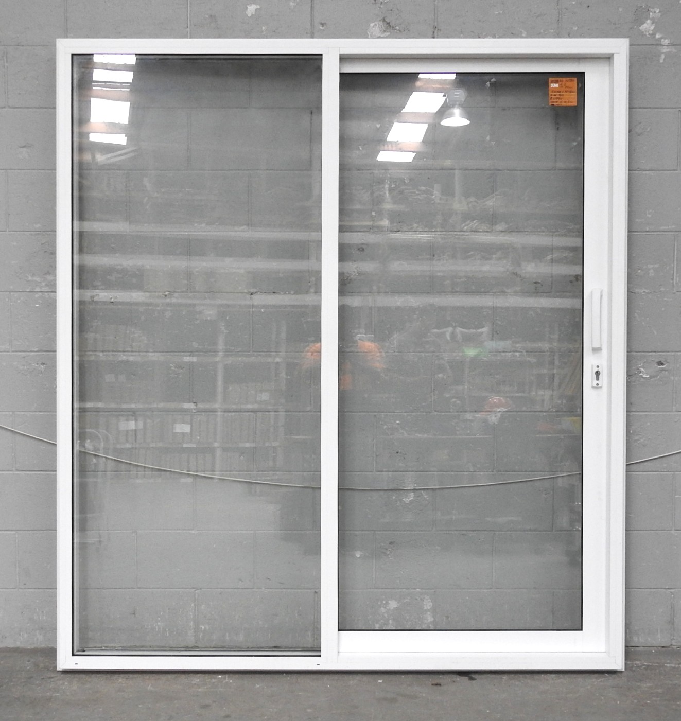 White Aluminium Sliding Door - Double Glazed New
