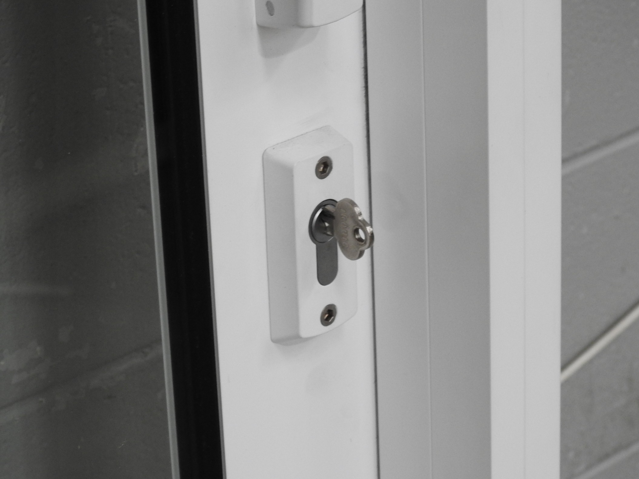 White Aluminium Sliding Door - Double Glazed New