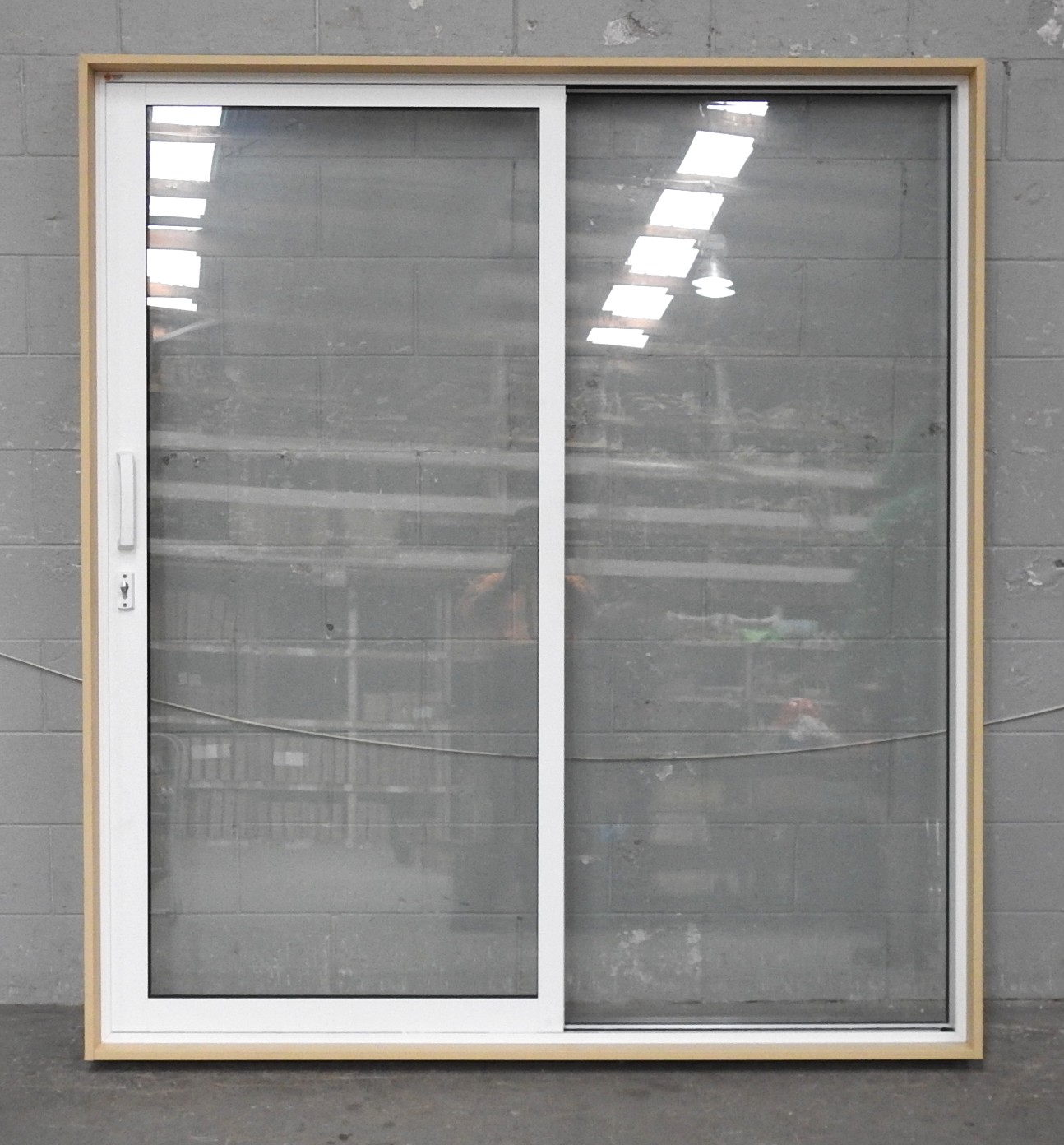 White Aluminium Sliding Door - Double Glazed New