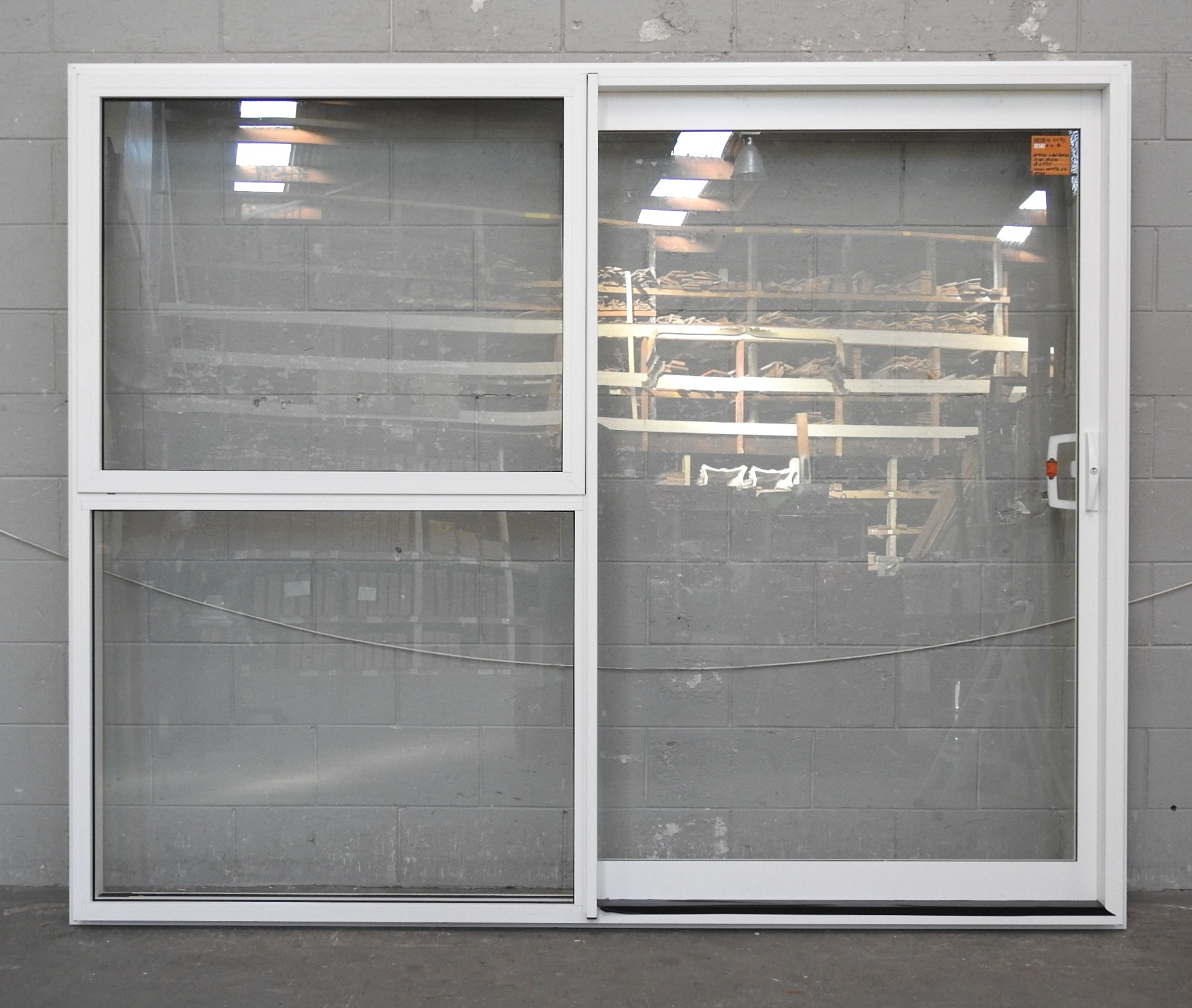 Matt Appliance White Aluminium Sliding Door - New