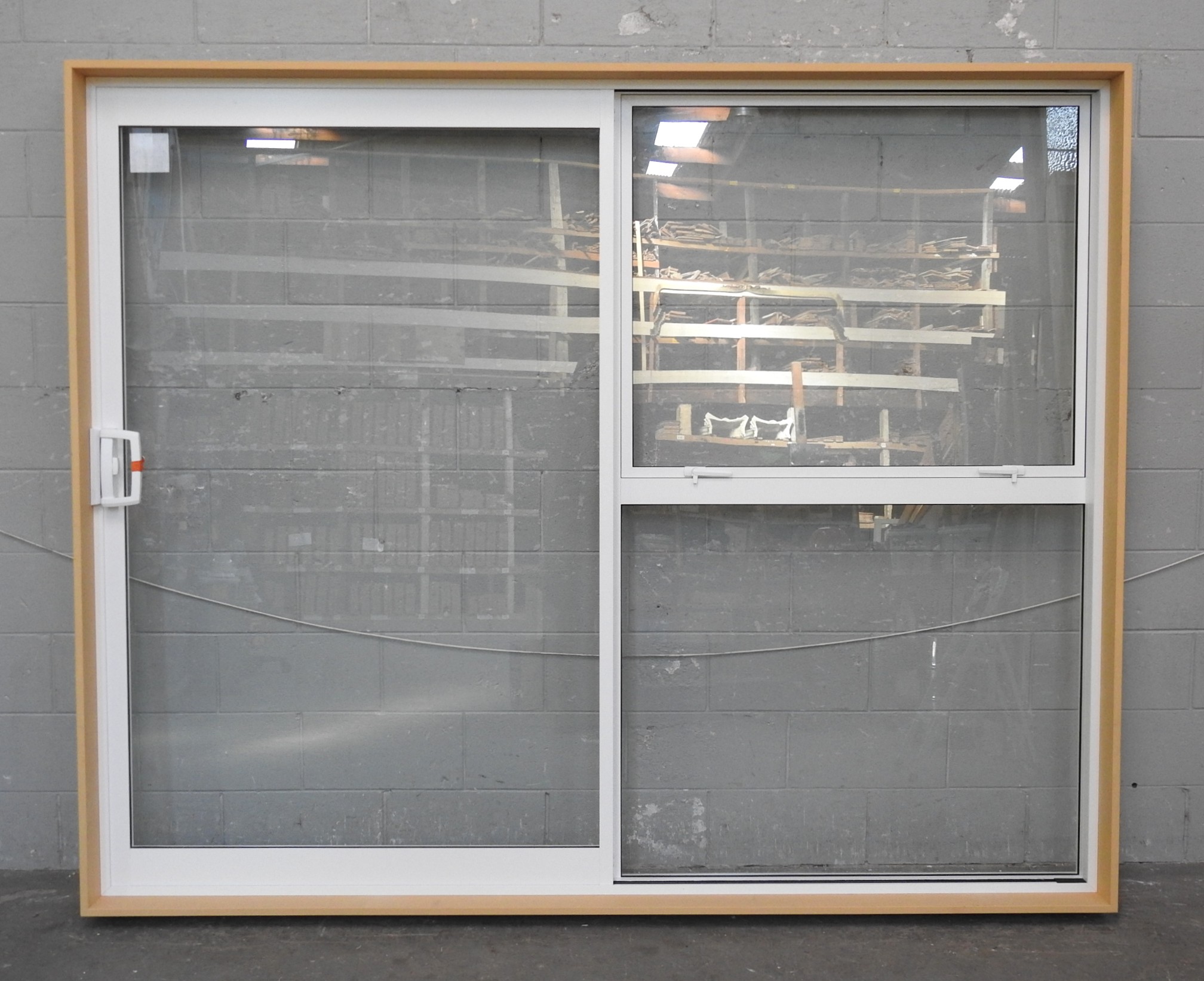 Matt Appliance White Aluminium Sliding Door - New