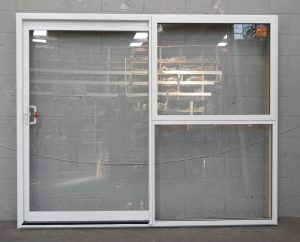 Matt Appliance White Aluminium Sliding Door - New