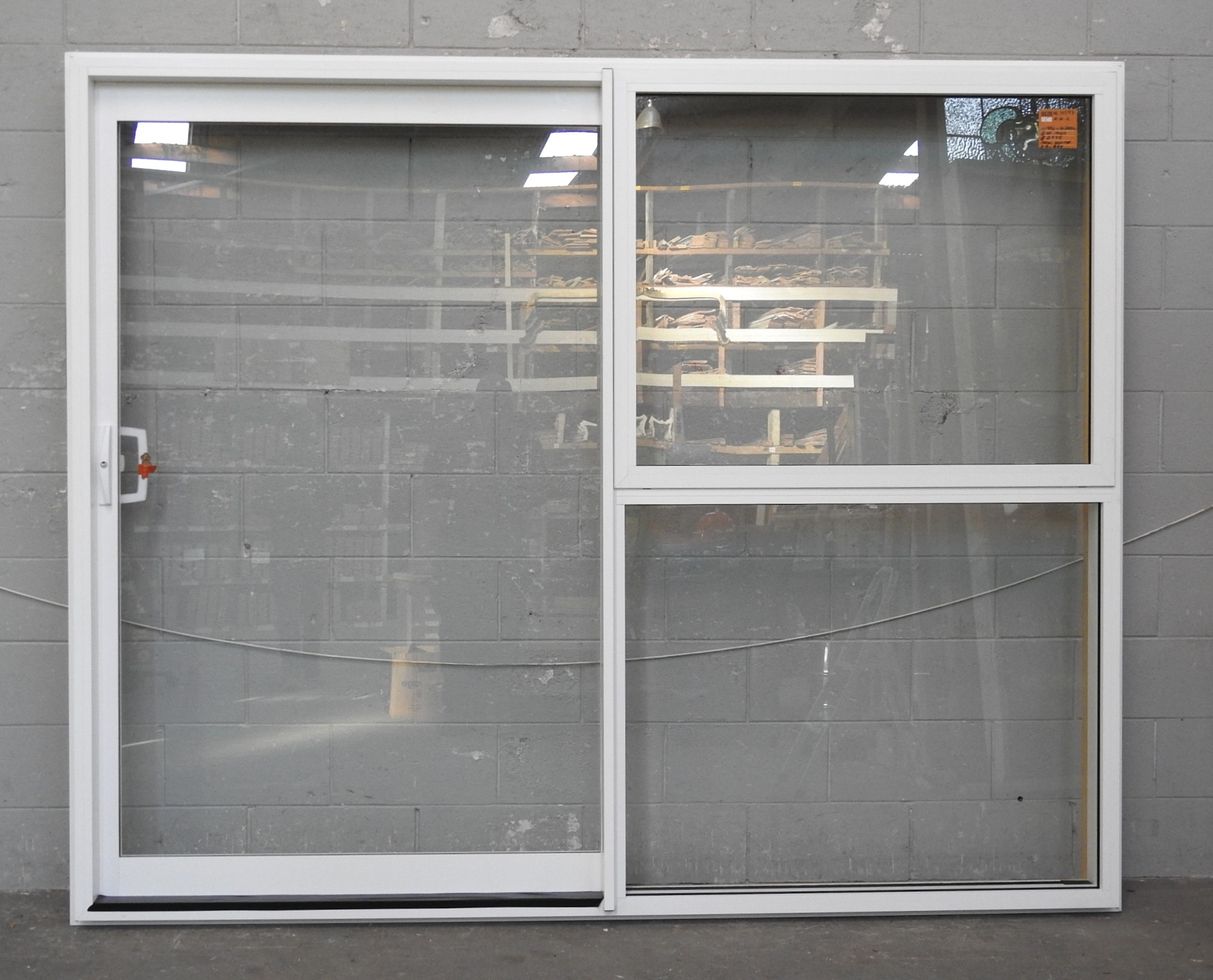 Matt Appliance White Aluminium Sliding Door - New