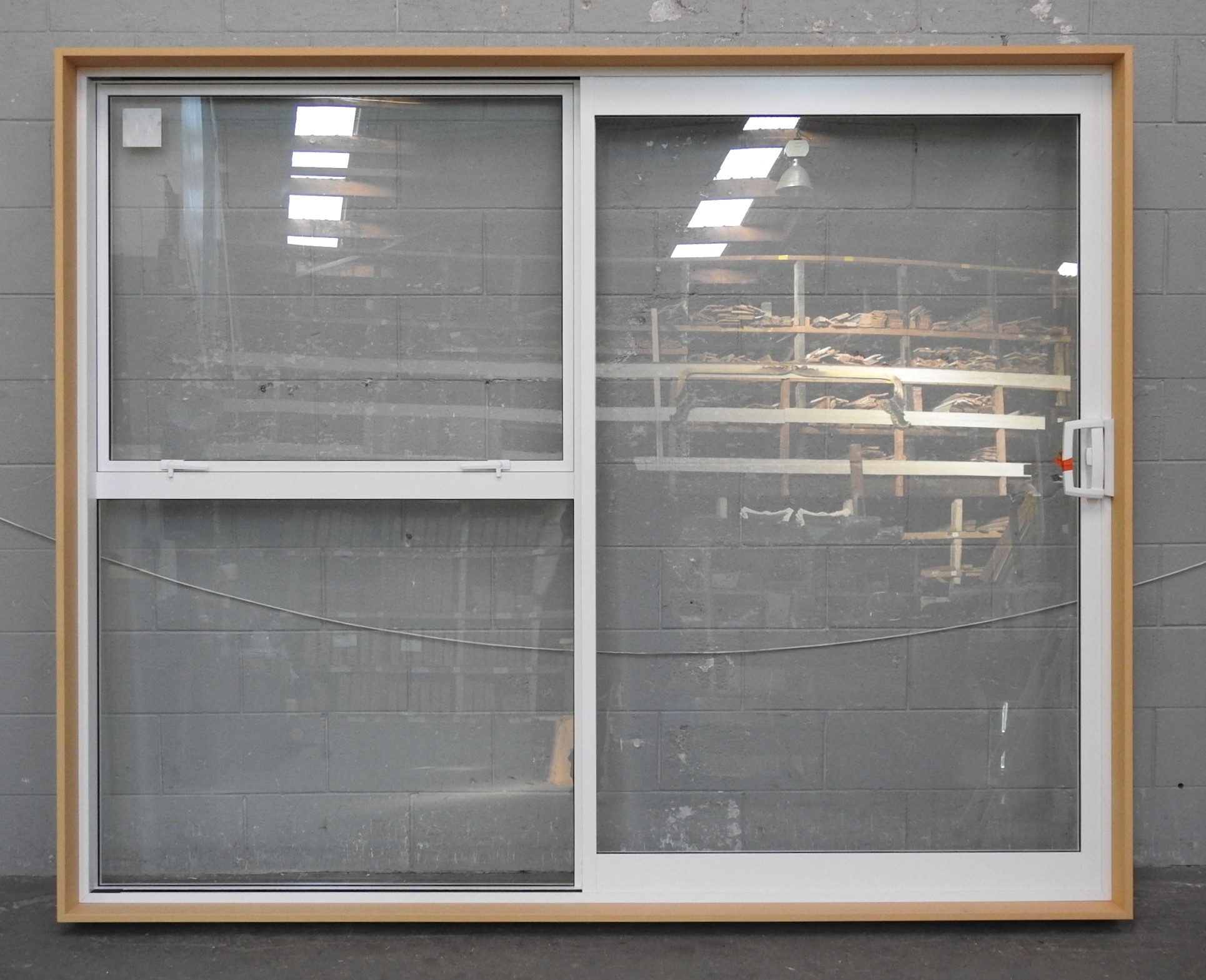 Matt Appliance White Aluminium Sliding Door - New