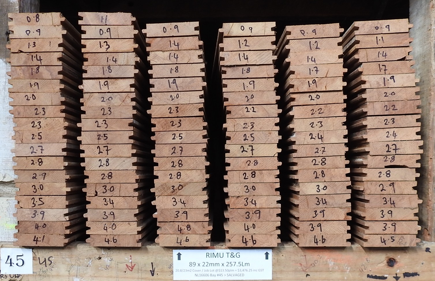 Rimu Tongue & Groove Flooring - 257Lm = 20m2 Job Lot