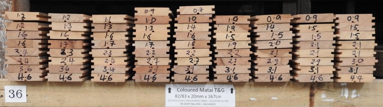 Coloured Matai Tongue & Groove Flooring -167Lm = 12m2 Job Lot