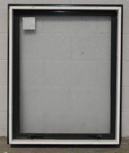 Permanent green Aluminium awning window with obscure glass