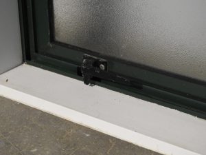 Permanent green Aluminium awning window with obscure glass