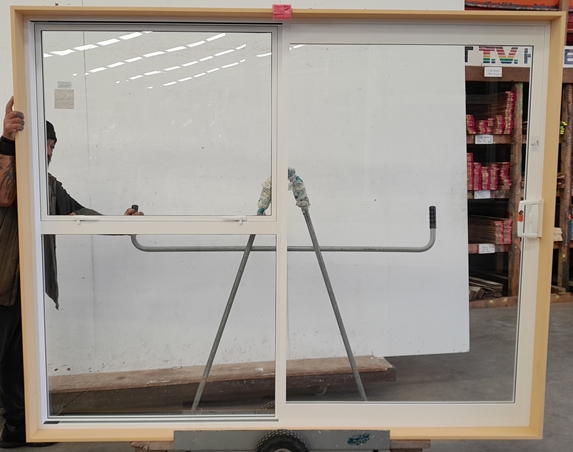 Brand New- Matt Appliance White Aluminium Sliding Door