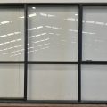 Black aluminium sliding door