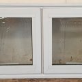 New white aluminium double glazed twin awning window