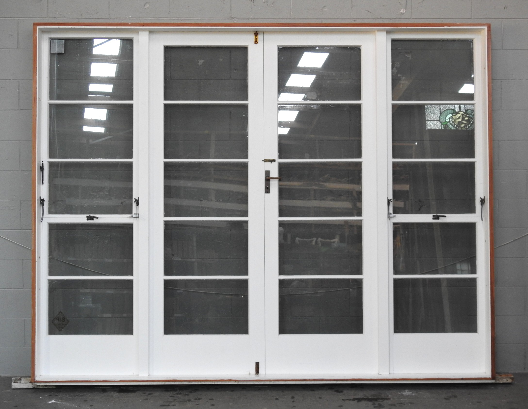 Wooden 5-Light French Doors With Sidelights - Native Timber