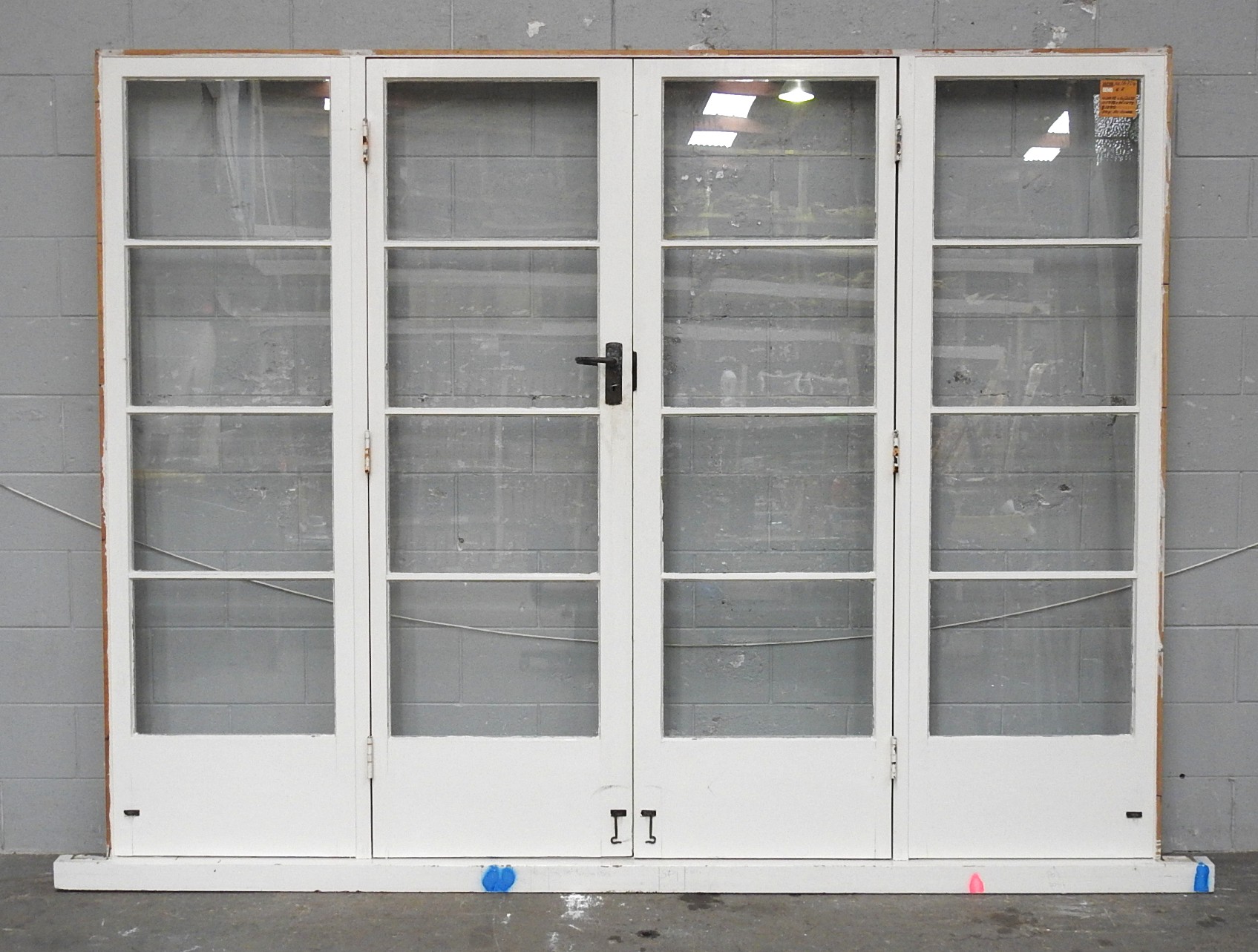 Wooden 4-Light French Doors With Sidelights