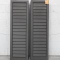 Cedar Louvre Articulating Shutters - Dark Stain Finish
