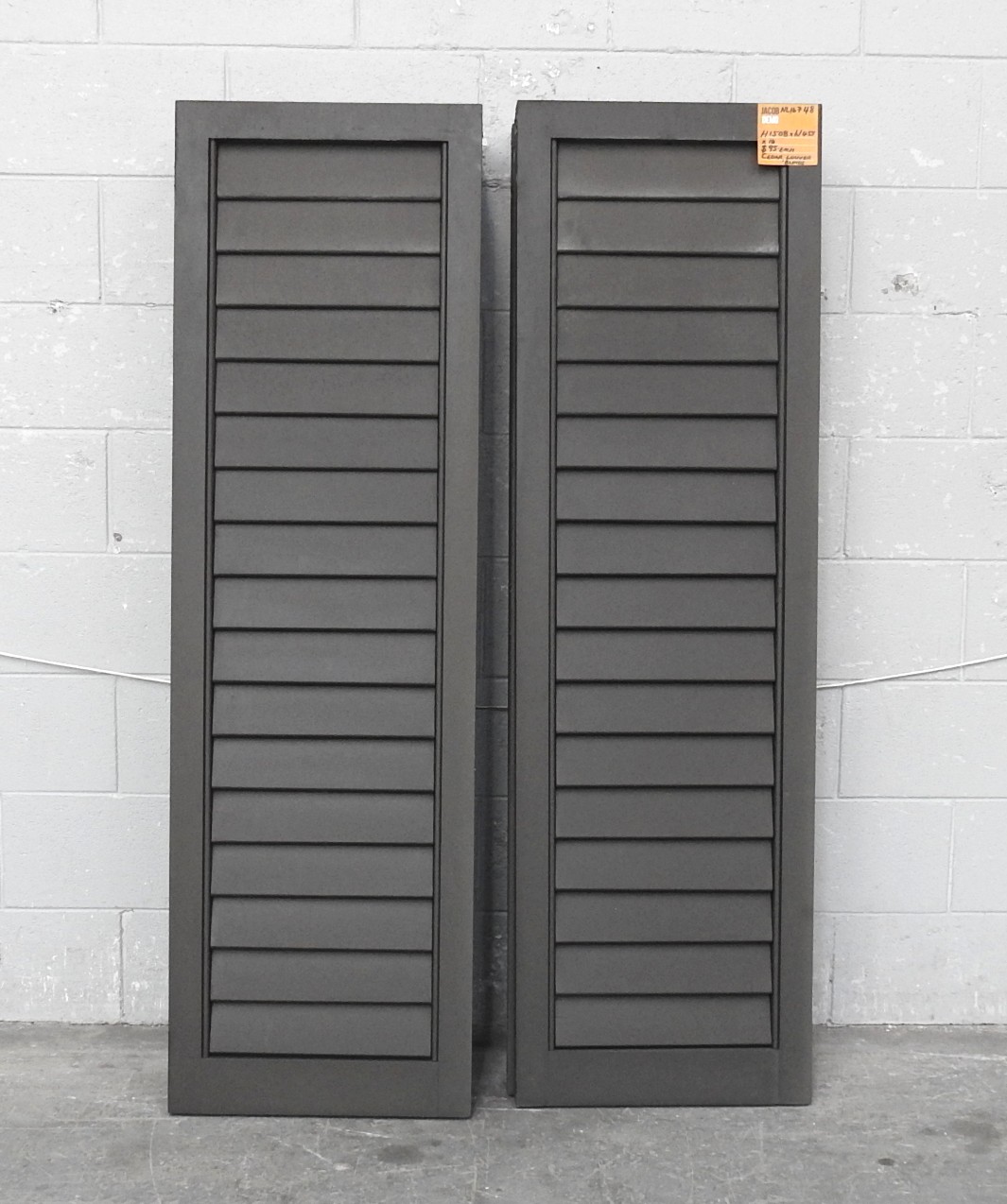 Cedar Louvre Articulating Shutters - Dark Stain Finish