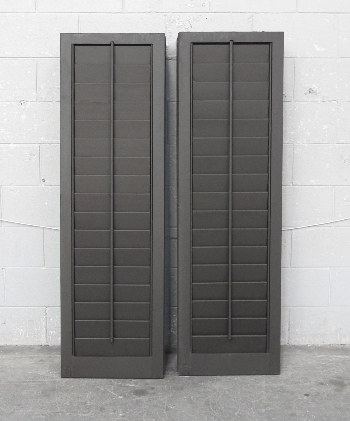 Cedar Louvre Articulating Shutters - Dark Stain Finish