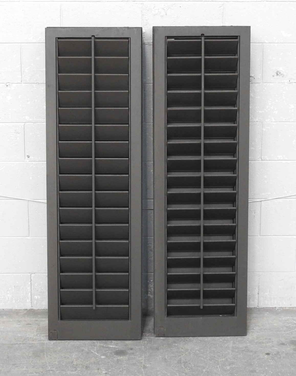 Cedar Louvre Articulating Shutters - Dark Stain Finish