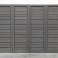 Cedar Louvre Articulating Shutters - Dark Stain Finish