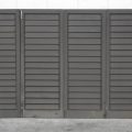 Cedar Louvre Articulating Shutters - Dark Stain Finish